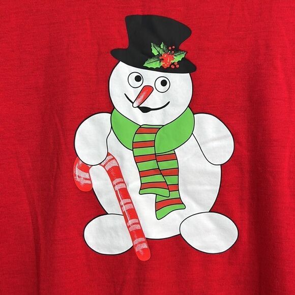 Ekoaer Women Snowman Holiday Pajama set long sleeve red and black size XL… - Picture 5 of 10